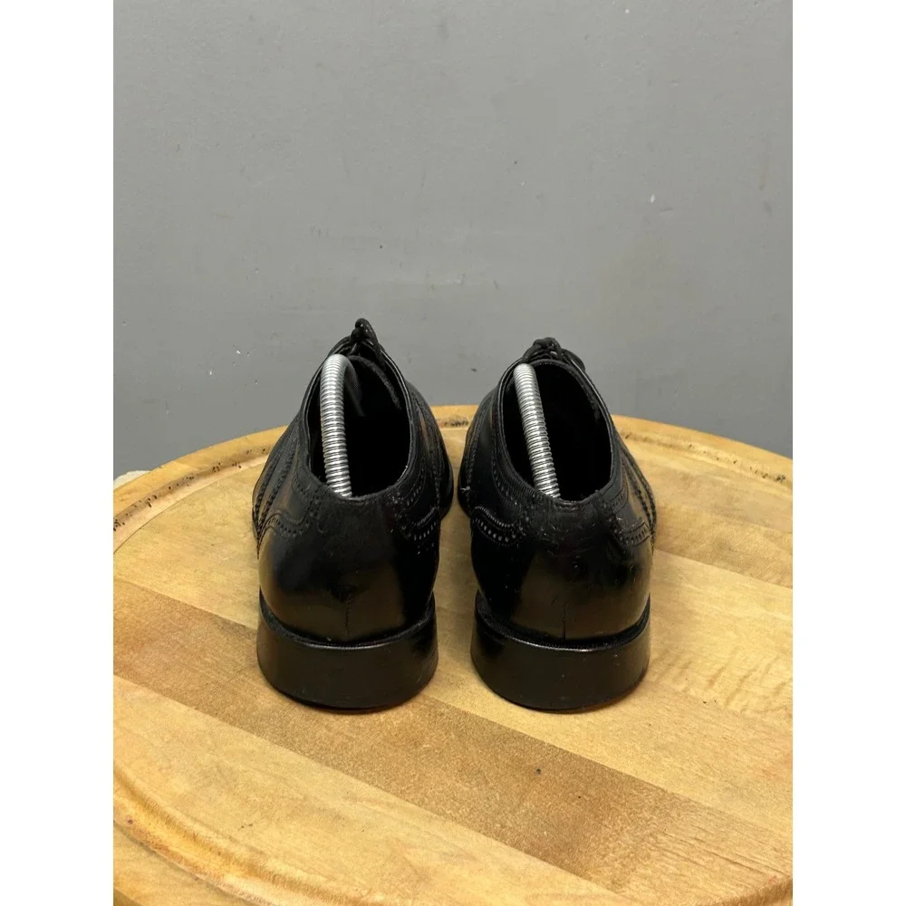 Nunn‎ Bush Dress Shoes Men 9W Black Leather Wingtip Brogue Dressflex 81195-01